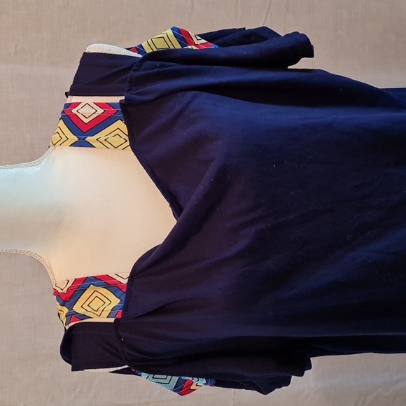 5/$15 Cute top by CouerdeVague, Sz L 65/35  Cotton/Polyester EUC - Picture 5 of 6